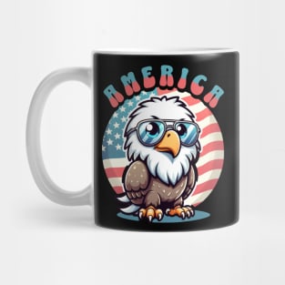 Retro American Bald Eagle Mug